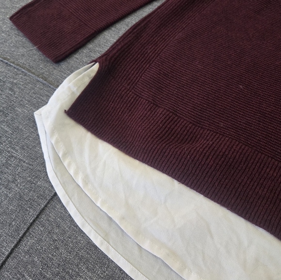 Women's Burgundy Sweater - Picture 3 of 4
